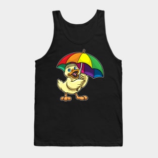 Duck with Umbrella Tank Top